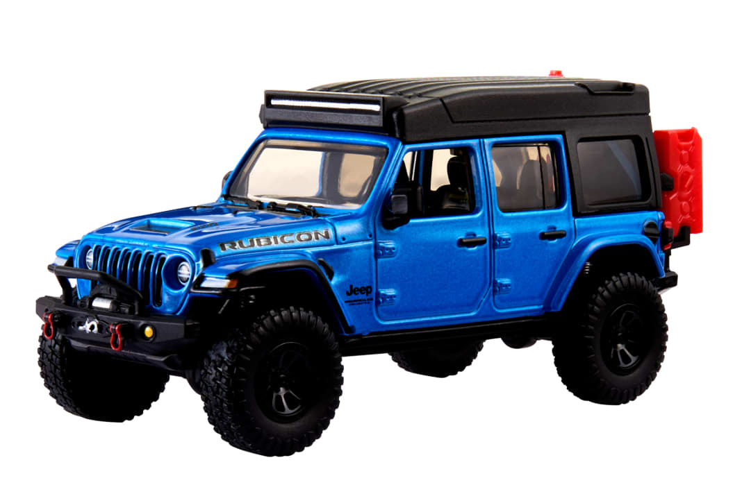 Der Jeep Rubicon kommt in der Premium-Serie mit interessantem Zubehör in Blau