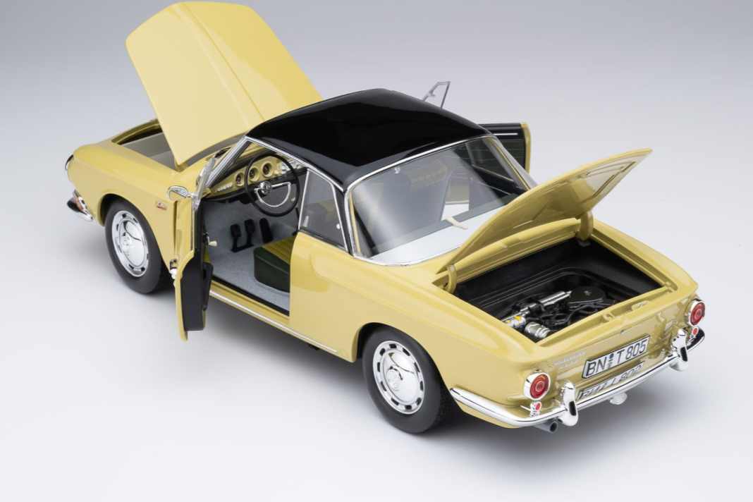 Die neue, kontrastreiche Farbkombination steht dem Oldtimer-Modell von Norev in 1:18 ganz ausgezeichnet ] Foto: Ravensberger Handelskontor