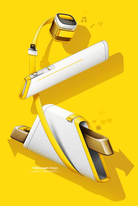 Die Mittelkonsole mit verschiebbaren Innenteilen ist eine Hommage an das Paradebeispiel für Innenraum-Praktikabilität: den VW ID.BUZZ