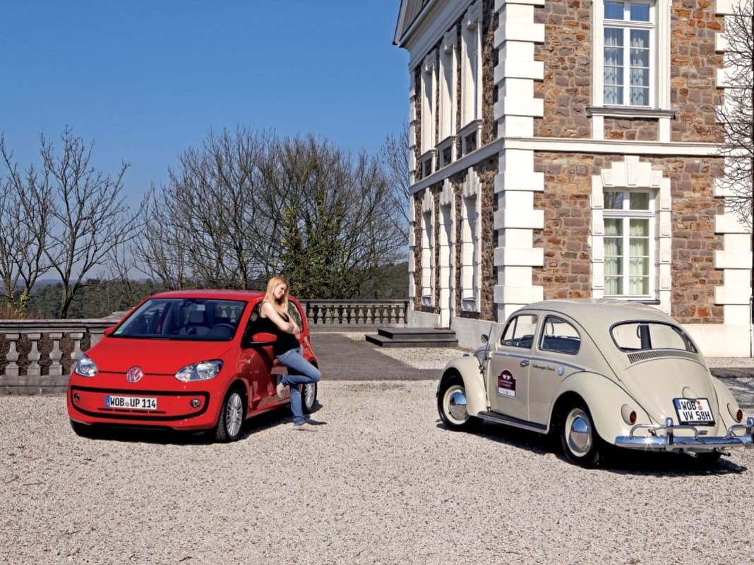 VW Up! 1.0 75 PS vs. Käfer Exportmodell 30 PS - Ahnenforschung