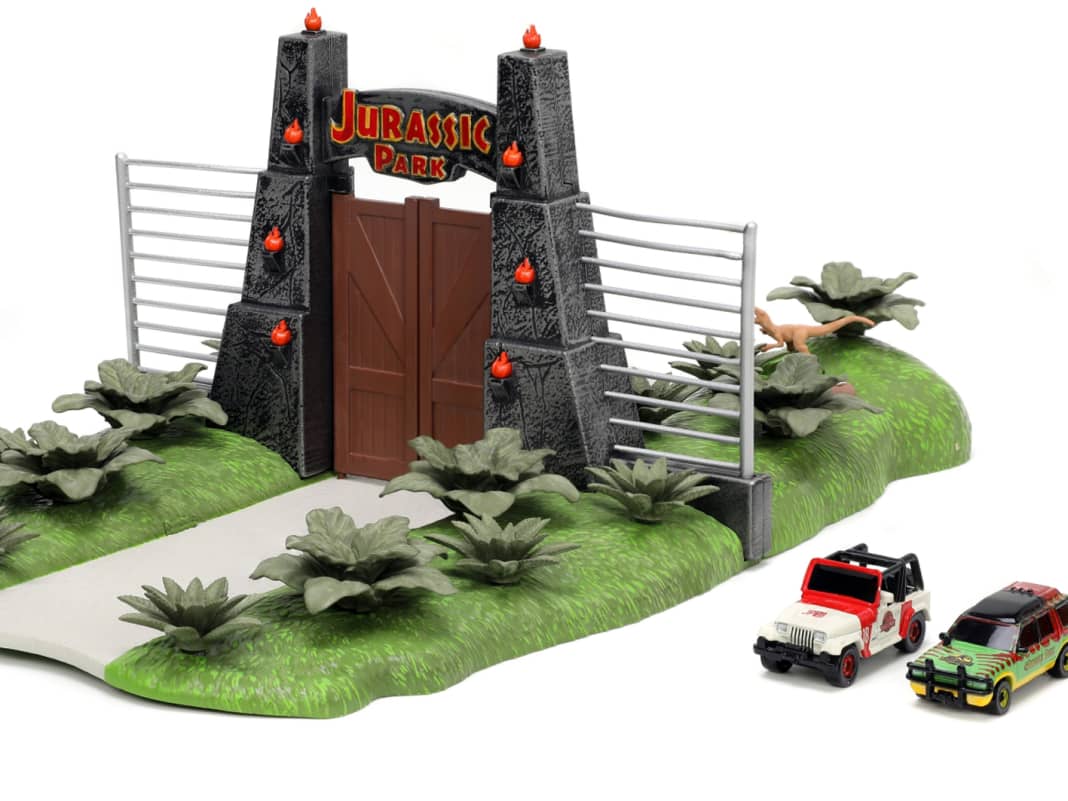 Die Autos von “Jurassic Park” machen sich bei Jada im Diorama extraklein!