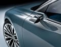Zierliche, kamerabasierte Rückspiegel sorgen am A6 Avant E-Tron Concept für weniger Luftwiderstand und damit für mehr Reichweite