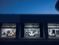 Legenden in der Boxengasse der Porsche-Werksrennstrecke in Leipzig: 962-009 Kurzheck, 962-006 Langheck und 956-002 Langheck (von links).