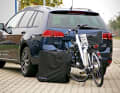 Wie kompakt der neue Fahrradträger ist, zeigt der Vergleich zu Golf Variant und Bike