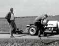 Mai 1972: Vorbereitung des ersten dokumentierten Crashtests in der Tschechoslowakei mit einem Skoda 100 L