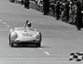 Im Mai 1957 rollt ein Werkswagen vom Typ 550 A Spyder bei der letzten Mille Miglia an den Start und holt mit Umberto Maglioli den Klassensieg und den fünften Platz im Gesamtklassement