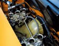 Nicht einfach zu erreichen: Der 2-Liter-Boxermotor des Carrera 6 versteckt sich unter der schmalen Klappe dieses Werks-914/6-GT, der dem Werk als rollendes Labor zur Fahrwerks-abstimmung  diente.
