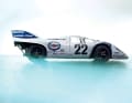 917 K Der kurze 917 wog nur noch 800 Kilogramm und schöpfte aus fünf Liter Hubraum 630 PS, genug für einen sagenhaften Topspeed von 360 km/h.