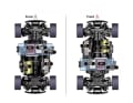 Das MB-01-M-Chassis von Tamiya lässt Front- wie Heckantrieb zu und der Motor kann flexibel vorne oder hinten montiert werden, je nach Einsatz des 1:10-Modells im Rennen ] Foto: Werk