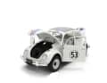 Die Türen und Hauben von "Herbie" sind beweglich ausgeführt. Die Stoßstangen zeigen die in den USA serienmäßigen Rammbügel aus Chrom. ] Foto: Jada Toys