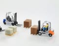 Moderne Zeiten in Sachen Gabelstapler brachen im Wiking- Programm mit den funktional gestylten Hubwagen von Still als 1:87ern an