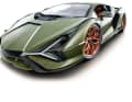 Auch die ungewöhnliche Farbe des Lamborghini Sián ist bei der Die-Cast-Miniatur makellos und semimatt aufgetragen