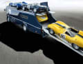 Der dunkelblaue Commer TS3 als Renntransporter von Ecurie Ecosse in 1:18 von CMR ist ein höchst eindrucksvolles Die-Cast Modell geworden