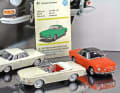 Kit Toys aus Papier und von Minichamps, alle drei in 1:4