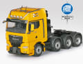 Der narzissengelbe TGX GX 41.640 „Individual Lion S“, den Conrad für MAN baut, pflegt einen Respekt einflößenden Auftritt