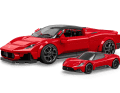Rot steht dem Maserati MC20 als Steinchen-Bausatz ganz ausgezeichnet. Auch die Felgen sehen prima aus! ] Foto: Mattel