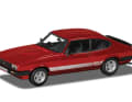 Die nicht gerade kleine Capri-Flotte bei den Vanguards von Corgi erweitert im Jahr 2025 dieser Zweitürer des Mk 3 in der Farbe Jupiter-Red als 2.0 S aus Die-Cast ] Foto: Werk