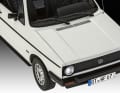 Der VW Golf, der sich aus dem Karton des Revell-Kits bauen lässt, ist aufgebrezelt. Das Cabriolet kommt mit Leichtmetallfelgen zu den Bastlern. ] Foto: Werk