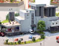 Ebenfalls zum Veltins-Geburtstag entstand dieses Faller-Modell der modernen Brauerei in 1:87 mit einem Wiking VW LT 28 als Sondermodell ] Foto: Werk