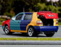 Der VW Golf von Hot Wheels ist ein "Hot Hatch". Die Heckklappe lässt sich öffnen. ] Foto: Werk