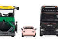 Herpas Turbo-Trio in 1:87: Vögele Super 1900-3i, Porsche 911 Turbo und MAN TGX 41.610 sind spektakuläre Miniaturen