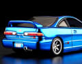 Die Farbe, in der Hot Wheels den Integra R von 1995 lackiert, heißt Spectraflame-OTTO-Blue und zeigt einen tiefen Glanz. Dazu kommen extrabreite Felgen. ] Foto: Werk
