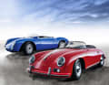Den Porsche 550 Spyder und den 356 Speedster gibt es auch in Blau und Rot ohne die Extraportion Hollywood- Flair in 1:12