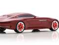 In roter Lackierung tritt der zweite Mercedes-Maybach 6 in 1:43 an. Es ist das Coupé mit zweigeteilter Heckscheibe.