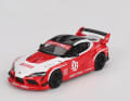Das News-Sextett von Mini GT in der Baugröße 1:64 komplettiert dieser weiß-rote Toyota Supra im Liberty-Walk-Outfit ] Foto: Mini GT