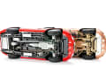 Der Martisan-GTO widmet sich als 1:18-Modell beinahe hingebungsvoll der Technik des Ferrari- Rennwagens