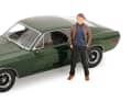 Der Mustang „JJZ 109“ trägt das Montanagrün des Filmwagens aus dem Kino- Klassiker „Bullitt“ mit Steve McQueen