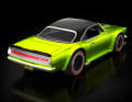 Zur giftgrünen Lackierung spendiert die 1:64-Legende dem Plymouth Barracuda von 1968 fette Verbreiterungen und Reifen ] Foto: Werk