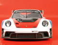 Karbonteile und Dekoration des besonderen GT3 R gehören zu den Stärken der 1:18-Miniatur von Porsche Lifestyle