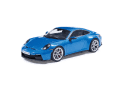 Die 1:43-Sammler dürfen sich auf einen knackigen Porsche 911 (992.1) GT3 mit Touring-Paket in Blaumetallic freuen