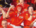 Schumi genoss mit Benetton und Ferrari Weltmeisterfreuden.