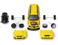 Als Extras gibt es zwei Felgensätze, zwei unterschiedliche Fronthauben und einen aufsteckbaren Dach-Container ] Foto: Hot Wheels