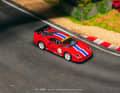 Auch Ferrari ist ein Tarmac-Thema. Ebenfalls im Juni startet hier in 1:64 dieser F40 LM mit Längsstreifen und runden Nummernfeldern. ] Foto: Tarmac