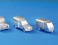 Praktische Wiking Vorbilder haben die 1:87-Silberlinge von Citroen 2 CV Kastenwagen, Piaggio Ape und Toyota Land Cruiser