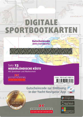 Sportbootkarten Satz 23 - Niederländische Küste (Gutscheincode)