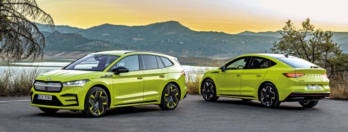 Auch die RS-Modelle des neuen, klassischen Enyaq-SUVs und des Enya-Coupés basieren auf der MEB-Plattform des Volkswagen-Konzerns