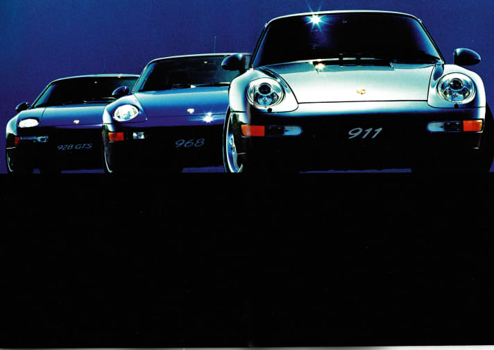 Der neue Porsche 911 (993) kommt auf den Markt. Lagaaij schafft Design-Parallelen zum 968 und zum 928 GTS