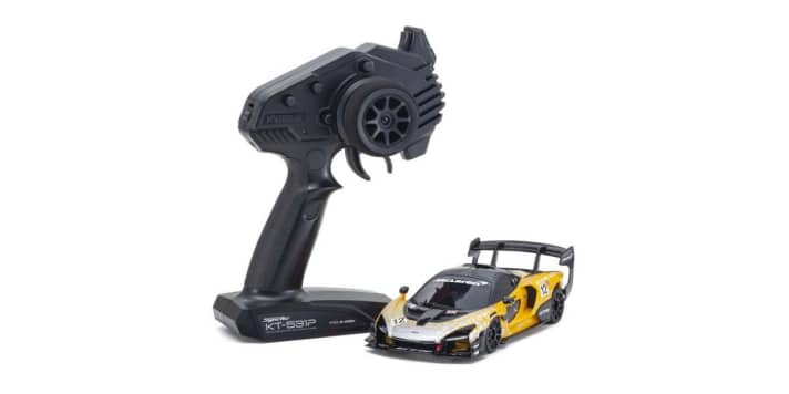 Kyosho aus dem japanischen Kanagawa bietet ein orangefarbenes RC-Modell aus der Mini-Z-Serie in 1:28 “ready-to-run” an – also mit kompletter Technik inklusive Funkfernsteuerung]Foto: Werk