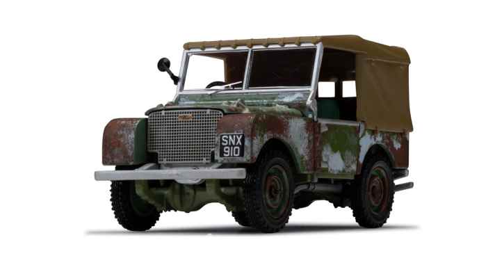 Bei diesem Land Rover Series I ist einiges anders. Das Vorbild lieferte einer von drei Prototypen aus dem Jahr 1948. Und Corgi setzt dieses Original in Die Cast mit einer typischen Patina um. ] Foto: Corgi