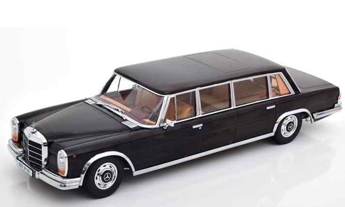 Der 600er von Mercedes-Benz wird in diesem Jahr 60 Jahre jung. Die Staatskarosse in langer Pullman-Version baut KK-Scale in 1:18 nach]Foto: Werk