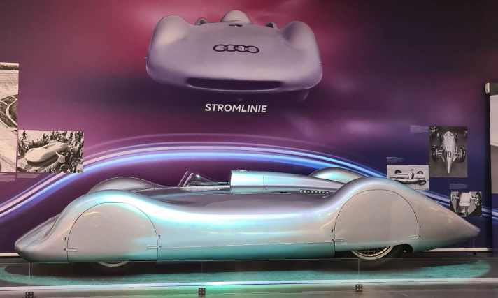 Im Rahmen der Ausstellung “Windschnittig” ist die Auto Union Stromlinie von 1937 im August Horch Museum in Zwickau zu sehen ]Foto: August Horch Museum