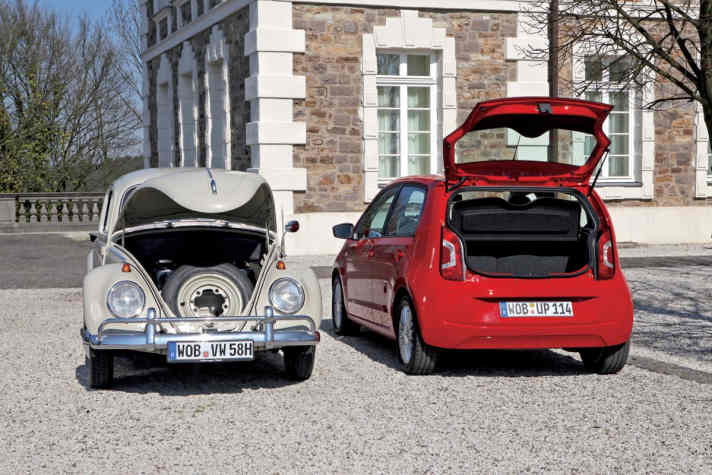   Vergleichstest: VW Up! 1.0 75 PS vs. Käfer Exportmodell 30 PS