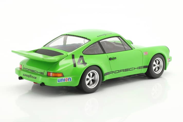 Der Porsche 911 wird 2023 runde 60 Jahre jung. Und Modelle zum Porsche 911 ziehen sich wie ein roter Faden durch unsere Messeausgabe. Hier der 911 RSR IROC, den Werk83 im Maßstab 1:18 bringen wird.]Foto:Werk