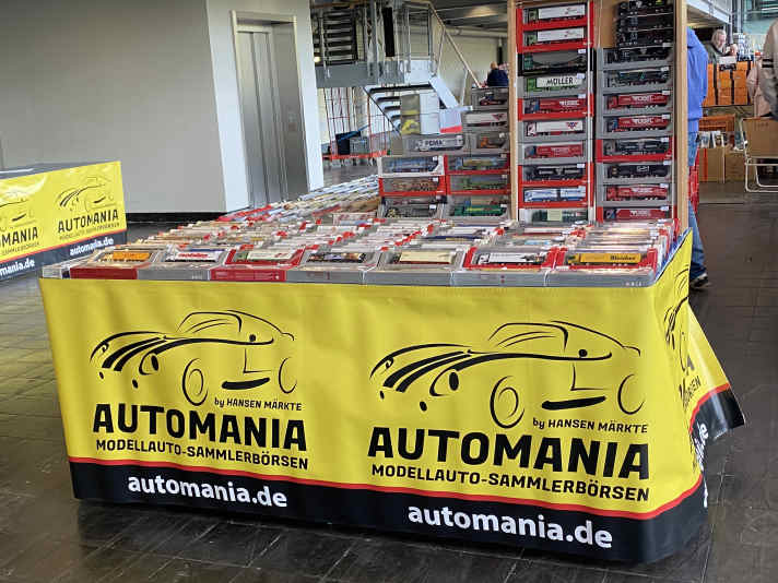 Die Automania garantiert ihren Besuchern ein reichhaltiges Angebot an Modellautos, das über die reine Neuware selbstverständlich weit hinausreicht – auch in Neckarsulm]