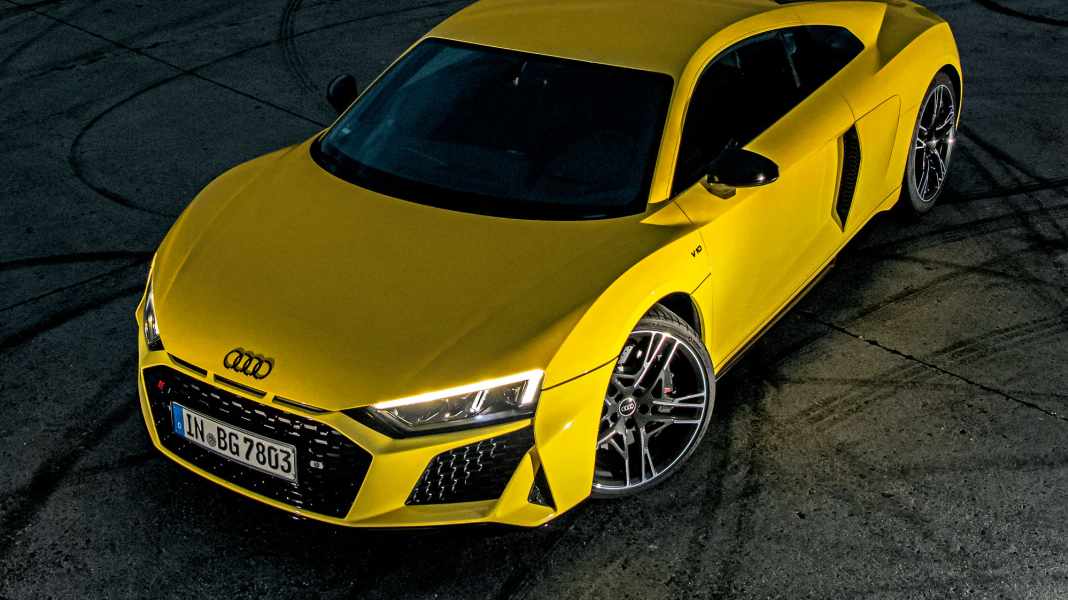 Audi R8 V10 Coupé RWD: Gelbdruckmaschine