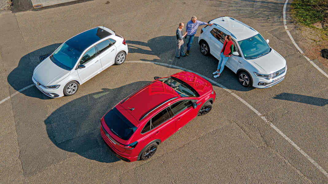 VW Polo vs. VW T-Cross vs. VW Taigo 1.0 TSI DSG (110 PS): Groß in Mode